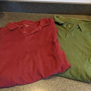 Bundle of 2 long sleeve XXL Polo shirts